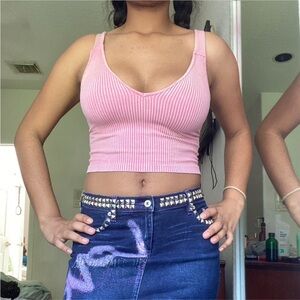 Urban outfitters out from under seamless acid wash tank top